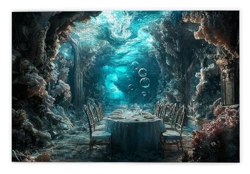 Puzzle 1000 Teile Erwachsene, Meeresboden Puzzle 1000 Teile mit Geschenkbox, Holzpuzzle Erwachsene mit Naturholz, Geschenke für Frauen, Geschenke für Männer, Groß Holzpuzzle für Deko Wohnzimmer, Y-15 von Kinntn