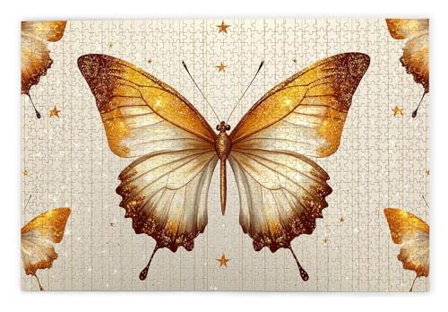 Puzzle 1000 Teile Erwachsene, Schmetterling Puzzle 1000 Teile mit Geschenkbox, Holzpuzzle Erwachsene mit Naturholz, Geschenke für Frauen, Geschenke für Männer, Holzpuzzle für Deko Wohnzimmer, P-35 von Kinntn