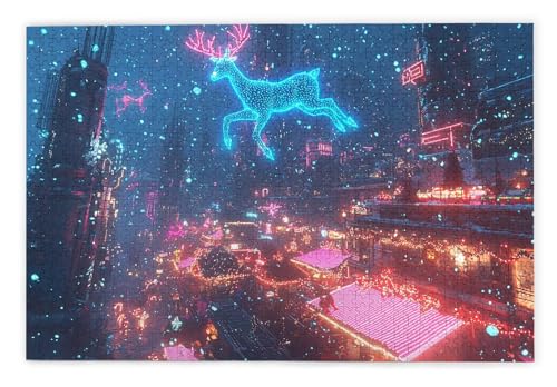 Puzzle 1000 Teile Erwachsene, Weihnachten Puzzle 1000 Teile mit Geschenkbox, Holzpuzzle Erwachsene mit Naturholz, Geschenke für Frauen, Geschenke für Männer, Groß Holzpuzzle für Deko Wohnzimmer, A-61 Puzzle 1000 Teile Erwachsene, Weihnachten Puzzle 1000 Teile mit Geschenkbox, Holzpuzzle Erwachsene mit Naturholz, Geschenke für Frauen, Geschenke für Männer, Groß Holzpuzzle für Deko Wohnzimmer, A-61 von Kinntn