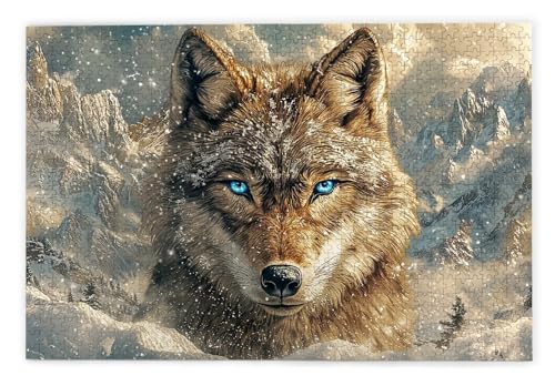 Puzzle 1000 Teile Erwachsene, Wolf Puzzle 1000 Teile mit Geschenkbox, Holzpuzzle Erwachsene mit Naturholz, Geschenke für Frauen, Geschenke für Männer, Groß Holzpuzzle für Wanddeko Wohnzimmer, W-15 Puzzle 1000 Teile Erwachsene, Wolf Puzzle 1000 Teile mit Geschenkbox, Holzpuzzle Erwachsene mit Naturholz, Geschenke für Frauen, Geschenke für Männer, Groß Holzpuzzle für Wanddeko Wohnzimmer, W-15 von Kinntn
