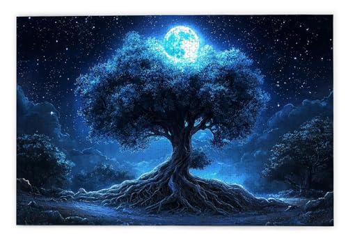 Puzzle 1500 Teile, Baum Puzzle 1500 Teile Erwachsene, Holzpuzzle Erwachsene, EIN Herausforderndes Rätsel, Puzzlespiele für Die Ganze Familie, Holzpuzzle für Zimmer Deko Wohnzimmer, Geschenke, A-56 von Kinntn