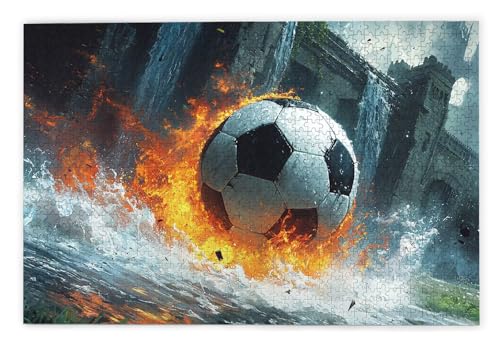 Puzzle 1500 Teile, Fußball Puzzle 1500 Teile Erwachsene, Holzpuzzle Erwachsene, EIN Herausforderndes Rätsel, Puzzlespiele für Die Ganze Familie, Holzpuzzle für Zimmer Deko Wohnzimmer, Geschenke, C-68 von Kinntn