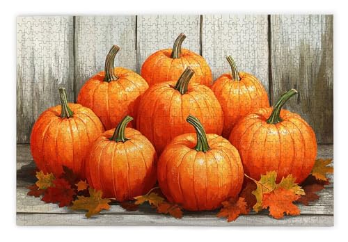 Puzzle 1500 Teile, Kürbis Puzzle 1500 Teile Erwachsene, Holzpuzzle Erwachsene, EIN Herausforderndes Rätsel, Puzzlespiele für Die Ganze Familie, Holzpuzzle für Zimmer Deko Wohnzimmer, Geschenke, M-34 von Kinntn
