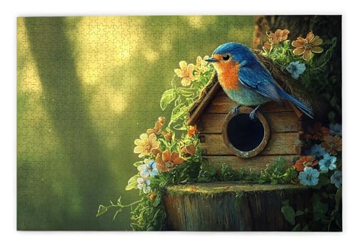 Puzzle 1500 Teile, Vogel Puzzle 1500 Teile Erwachsene, Holzpuzzle Erwachsene, EIN Herausforderndes Rätsel, Puzzlespiele für Die Ganze Familie, Holzpuzzle für Zimmer Deko Wohnzimmer, Geschenke, A-10 von Kinntn