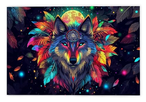 Puzzle 1500 Teile, Wolf Puzzle 1500 Teile Erwachsene, Holzpuzzle Erwachsene, EIN Herausforderndes Rätsel, Puzzlespiele für Die Ganze Familie, Holzpuzzle für Zimmer Deko Wohnzimmer, Geschenke, P-70 Puzzle 1500 Teile, Wolf Puzzle 1500 Teile Erwachsene, Holzpuzzle Erwachsene, EIN Herausforderndes Rätsel, Puzzlespiele für Die Ganze Familie, Holzpuzzle für Zimmer Deko Wohnzimmer, Geschenke, P-70 von Kinntn