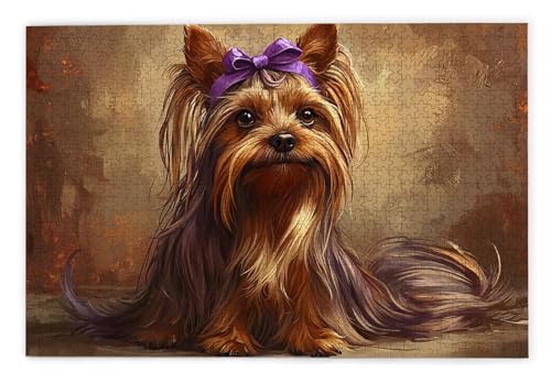 Puzzle 1500 Teile Erwachsene, Hund Puzzle 1500 Teile mit Geschenkbox, Holzpuzzle Erwachsene mit Naturholz, Geschenke für Frauen, Geschenke für Männer, Groß Holzpuzzle für Wanddeko Wohnzimmer, T-45 von Kinntn