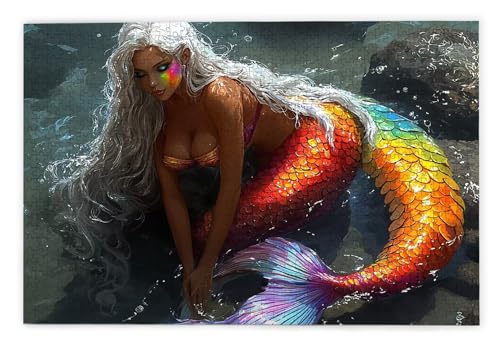 Puzzle 1500 Teile Erwachsene, Meerjungfrau Puzzle 1500 Teile mit Geschenkbox, Holzpuzzle Erwachsene mit Naturholz, Geschenke für Frauen, Geschenke für Männer, Groß Holzpuzzle für Deko Wohnzimmer, Q-39 Puzzle 1500 Teile Erwachsene, Meerjungfrau Puzzle 1500 Teile mit Geschenkbox, Holzpuzzle Erwachsene mit Naturholz, Geschenke für Frauen, Geschenke für Männer, Groß Holzpuzzle für Deko Wohnzimmer, Q-39 von Kinntn
