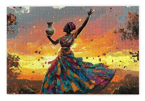 Puzzle 2000 Teile, Afrika Puzzle 2000 Teile Erwachsene, Holzpuzzle Erwachsene, EIN Herausforderndes Rätsel, Puzzlespiele für Die Ganze Familie, Holzpuzzle für Zimmer Deko Wohnzimmer, Geschenke, F-20 von Kinntn