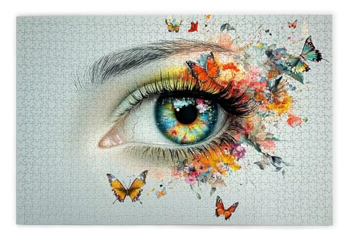 Puzzle 2000 Teile, Auge Puzzle 2000 Teile Erwachsene, Holzpuzzle Erwachsene, EIN Herausforderndes Rätsel, Puzzlespiele für Die Ganze Familie, Holzpuzzle für Zimmer Deko Wohnzimmer, Geschenke, L-30 von Kinntn
