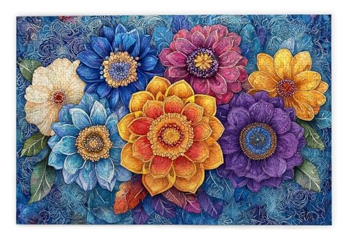 Puzzle 2000 Teile, Blume Puzzle 2000 Teile Erwachsene, Holzpuzzle Erwachsene, EIN Herausforderndes Rätsel, Puzzlespiele für Die Ganze Familie, Holzpuzzle für Zimmer Deko Wohnzimmer, Geschenke, H-20 von Kinntn
