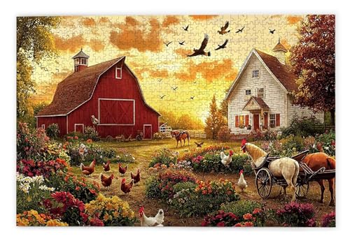 Puzzle 2000 Teile Erwachsene, Bauernhof Puzzle 2000 Teile mit Geschenkbox, Holzpuzzle Erwachsene mit Naturholz, Geschenke für Frauen, Geschenke für Männer, Groß Holzpuzzle für Deko Wohnzimmer, H-15 Puzzle 2000 Teile Erwachsene, Bauernhof Puzzle 2000 Teile mit Geschenkbox, Holzpuzzle Erwachsene mit Naturholz, Geschenke für Frauen, Geschenke für Männer, Groß Holzpuzzle für Deko Wohnzimmer, H-15 von Kinntn
