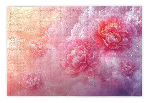 Puzzle 2000 Teile Erwachsene, Blume Puzzle 2000 Teile mit Geschenkbox, Holzpuzzle Erwachsene mit Naturholz, Geschenke für Frauen, Geschenke für Männer, Groß Holzpuzzle für Wanddeko Wohnzimmer, M-49 von Kinntn