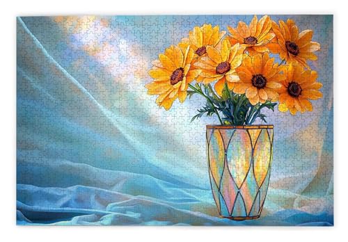 Puzzle 2000 Teile Erwachsene, Blume Puzzle 2000 Teile mit Geschenkbox, Holzpuzzle Erwachsene mit Naturholz, Geschenke für Frauen, Geschenke für Männer, Groß Holzpuzzle für Wanddeko Wohnzimmer, X-35 von Kinntn