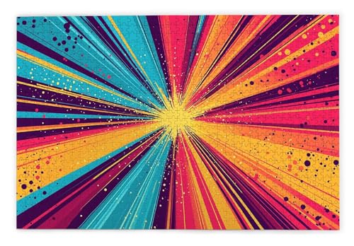 Puzzle 2000 Teile Erwachsene, Farbe Puzzle 2000 Teile mit Geschenkbox, Holzpuzzle Erwachsene mit Naturholz, Geschenke für Frauen, Geschenke für Männer, Groß Holzpuzzle für Wanddeko Wohnzimmer, W-47 von Kinntn