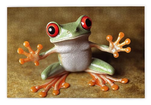 Puzzle 2000 Teile Erwachsene, Frosch Puzzle 2000 Teile mit Geschenkbox, Holzpuzzle Erwachsene mit Naturholz, Geschenke für Frauen, Geschenke für Männer, Groß Holzpuzzle für Wanddeko Wohnzimmer, T-47 von Kinntn