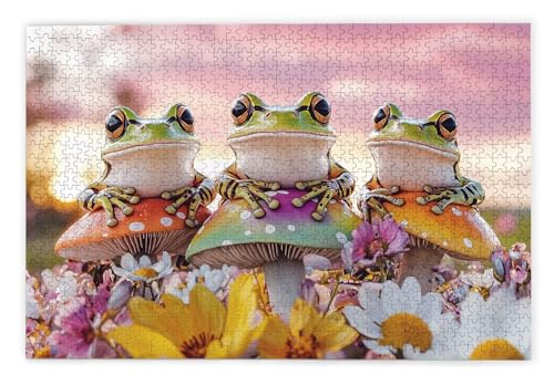 Puzzle 2000 Teile Erwachsene, Frosch Puzzle 2000 Teile mit Geschenkbox, Holzpuzzle Erwachsene mit Naturholz, Geschenke für Frauen, Geschenke für Männer, Groß Holzpuzzle für Wanddeko Wohnzimmer, Y-93 von Kinntn