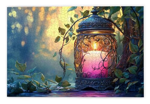 Puzzle 2000 Teile Erwachsene, Kerze Puzzle 2000 Teile mit Geschenkbox, Holzpuzzle Erwachsene mit Naturholz, Geschenke für Frauen, Geschenke für Männer, Groß Holzpuzzle für Wanddeko Wohnzimmer, E-47 von Kinntn