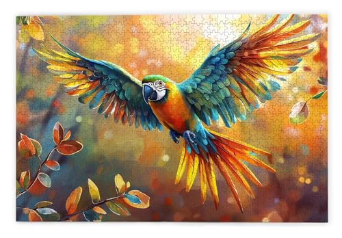 Puzzle 2000 Teile Erwachsene, Papagei Puzzle 2000 Teile mit Geschenkbox, Holzpuzzle Erwachsene mit Naturholz, Geschenke für Frauen, Geschenke für Männer, Groß Holzpuzzle für Wanddeko Wohnzimmer, V-81 von Kinntn