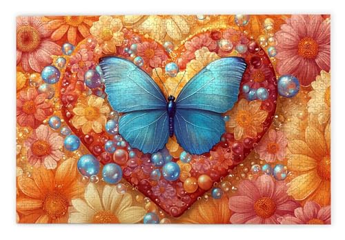 Puzzle 2000 Teile Erwachsene, Schmetterling Puzzle 2000 Teile mit Geschenkbox, Holzpuzzle Erwachsene mit Naturholz, Geschenke für Frauen, Geschenke für Männer, Holzpuzzle für Deko Wohnzimmer, T-49 von Kinntn