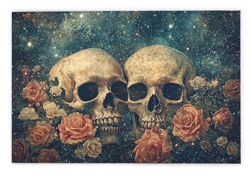 Puzzle 2000 Teile Erwachsene, Skeleton Puzzle 2000 Teile mit Geschenkbox, Holzpuzzle Erwachsene mit Naturholz, Geschenke für Frauen, Geschenke für Männer, Groß Holzpuzzle für Wanddeko Wohnzimmer, G-67 von Kinntn