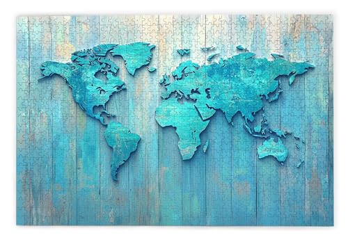 Puzzle 3000 Teile, Karte Puzzle 3000 Teile Erwachsene, Holzpuzzle Erwachsene, EIN Herausforderndes Rätsel, Puzzlespiele für Die Ganze Familie, Holzpuzzle für Zimmer Deko Wohnzimmer, Geschenke, I-50 von Kinntn