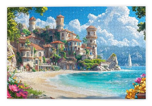 Puzzle 3000 Teile, Meer Puzzle 3000 Teile Erwachsene, Holzpuzzle Erwachsene, EIN Herausforderndes Rätsel, Puzzlespiele für Die Ganze Familie, Holzpuzzle für Zimmer Deko Wohnzimmer, Geschenke, R-60 von Kinntn
