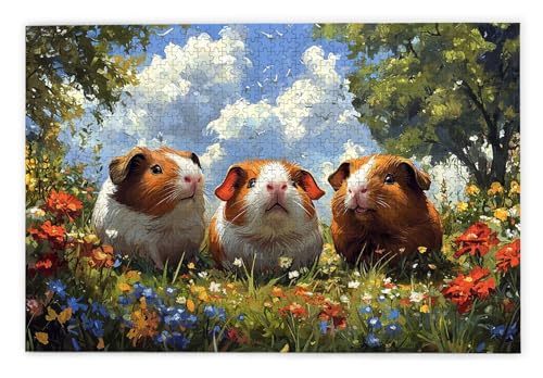Puzzle 3000 Teile, Meerschweinchen Puzzle 3000 Teile Erwachsene, Holzpuzzle Erwachsene, EIN Herausforderndes Rätsel, Puzzlespiele für Die Ganze Familie, Holzpuzzle für Deko Wohnzimmer, Geschenke, R-84 von Kinntn