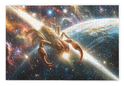 Puzzle 3000 Teile, Skorpion Puzzle 3000 Teile Erwachsene, Holzpuzzle Erwachsene, EIN Herausforderndes Rätsel, Puzzlespiele für Die Ganze Familie, Holzpuzzle für Zimmer Deko Wohnzimmer, Geschenke, A-30 von Kinntn