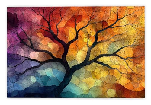 Puzzle 3000 Teile Erwachsene, Abstrakt Puzzle 3000 Teile mit Geschenkbox, Holzpuzzle Erwachsene mit Naturholz, Geschenke für Frauen, Geschenke für Männer, Groß Holzpuzzle für Wanddeko Wohnzimmer, R-65 von Kinntn