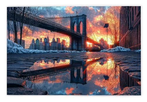 Puzzle 3000 Teile Erwachsene, Brooklyn Bridge Puzzle 3000 Teile mit Geschenkbox, Holzpuzzle Erwachsene mit Naturholz, Geschenke für Frauen, Geschenke für Männer, Holzpuzzle für Deko Wohnzimmer, A-5 Puzzle 3000 Teile Erwachsene, Brooklyn Bridge Puzzle 3000 Teile mit Geschenkbox, Holzpuzzle Erwachsene mit Naturholz, Geschenke für Frauen, Geschenke für Männer, Holzpuzzle für Deko Wohnzimmer, A-5 von Kinntn
