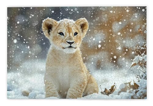 Puzzle 3000 Teile Erwachsene, Löwe Puzzle 3000 Teile mit Geschenkbox, Holzpuzzle Erwachsene mit Naturholz, Geschenke für Frauen, Geschenke für Männer, Groß Holzpuzzle für Wanddeko Wohnzimmer, C-45 von Kinntn
