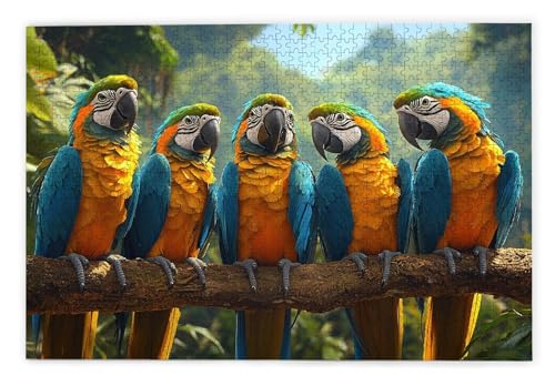 Puzzle 3000 Teile Erwachsene, Papagei Puzzle 3000 Teile mit Geschenkbox, Holzpuzzle Erwachsene mit Naturholz, Geschenke für Frauen, Geschenke für Männer, Groß Holzpuzzle für Wanddeko Wohnzimmer, V-67 von Kinntn