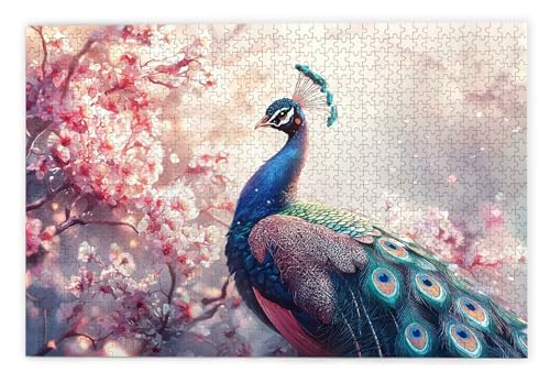 Puzzle 3000 Teile Erwachsene, Pfau Puzzle 3000 Teile mit Geschenkbox, Holzpuzzle Erwachsene mit Naturholz, Geschenke für Frauen, Geschenke für Männer, Groß Holzpuzzle für Wanddeko Wohnzimmer, K-49 von Kinntn