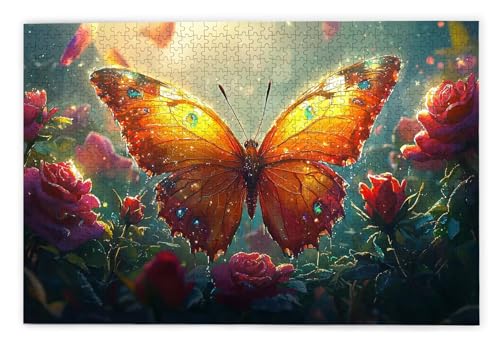 Puzzle 3000 Teile Erwachsene, Schmetterling Puzzle 3000 Teile mit Geschenkbox, Holzpuzzle Erwachsene mit Naturholz, Geschenke für Frauen, Geschenke für Männer, Holzpuzzle für Deko Wohnzimmer, L-25 von Kinntn
