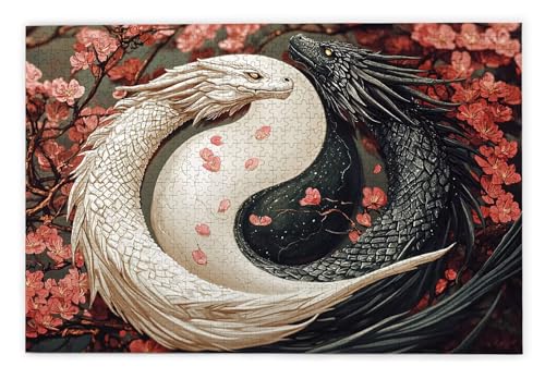 Puzzle 3000 Teile Erwachsene, Yin und Yang Puzzle 3000 Teile mit Geschenkbox, Holzpuzzle Erwachsene mit Naturholz, Geschenke für Frauen, Geschenke für Männer, Groß Holzpuzzle für Deko Wohnzimmer, F-25 von Kinntn