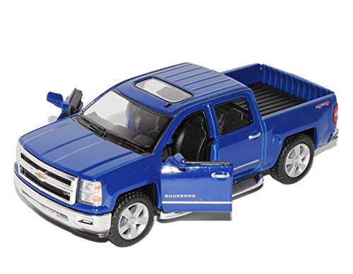 Kinsmart Chevrolet Chevy Silverado Pick-Up Blau Ab 2014 ca 1/43 1/36-1/46 Modell Auto Kinsmart Chevrolet Chevy Silverado Pick-Up Blau Ab 2014 ca 1/43 1/36-1/46 Modell Auto von Kinsmart
