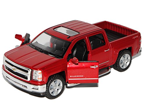 Kinsmart Chevrolet Chevy Silverado Pick-Up Dunkel Rot Metallic Ab 2014 ca 1/43 1/36-1/46 Modell Auto von Kinsmart