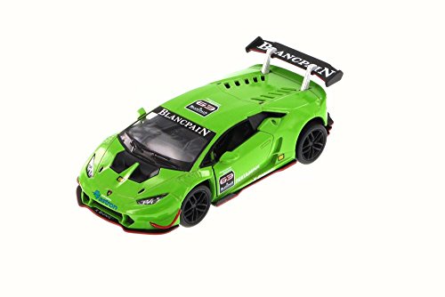 Kinsmart Lamborghini Huracan LP620-2 Super Trofeo Auto, Maßstab 1:36, Rückziehfunktion, grün-metallic Kinsmart Lamborghini Huracan LP620-2 Super Trofeo Auto, Maßstab 1:36, Rückziehfunktion, grün-metallic von Kinsmart