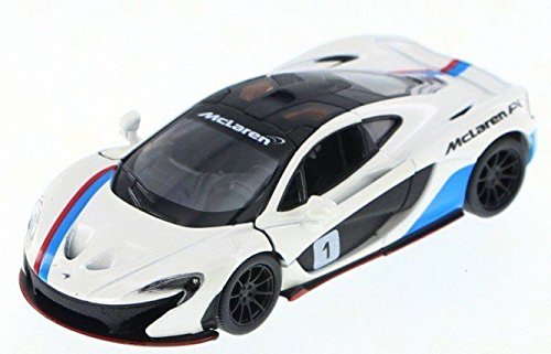 Kinsmart McLaren P1 Exclusive Edition Modell im Maßstab 1:36 Diecast Metall Voll funktionsfähige Türen Race Car (Weiß) von Kinsmart