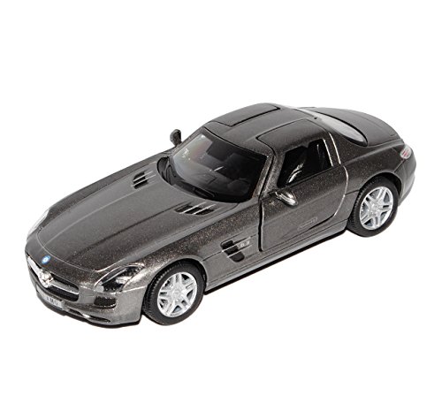 Kinsmart Mercedes-Benz SLS AMG C197 Coupe Grau 2009-2014 ca 1/43 1/36-1/46 Modell Auto von Kinsmart