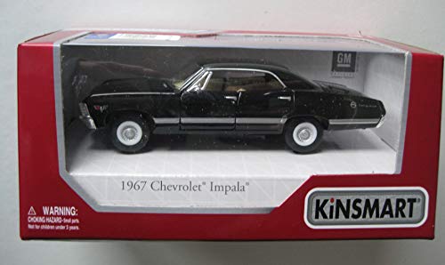 Kinsmart Super 1967 Chevrolet Impala 4-Door Pullback Rückzugmotor - Natural Metallmodell - Retro - 1:36 (ca 12x4cm) von Kinsmart