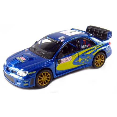 Subaru Impreza WRC 2007 Automodell Rally Sport 1:36 Skala Diecast Metal von Kinsmart Hochdetaillierte Öffnung Türen Pull Back Go Action Qualität Modell Auto von Kinsmart