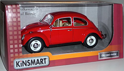 VW Käfer Classical Beetle (1967) 1:24 in Schaukarton (rot) von Kinsmart