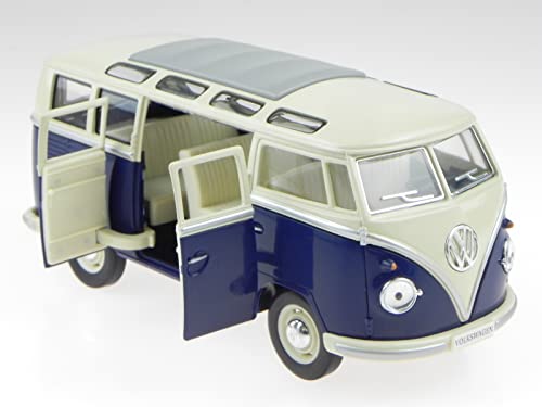 VW T1 Samba 1962 blau Modellauto 7005 Kinsmart 1:24 VW T1 Samba 1962 blau Modellauto 7005 Kinsmart 1:24 von Kinsmart