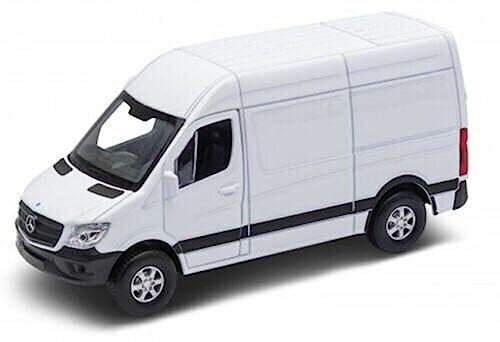 Kinsmart Weiß Lieferwagen Kompatibel mit Mercedes-Benz Sprinter 2022 Maßstab 1:43 Druckguss Modell Auto Öffnung Türen von Kinsmart