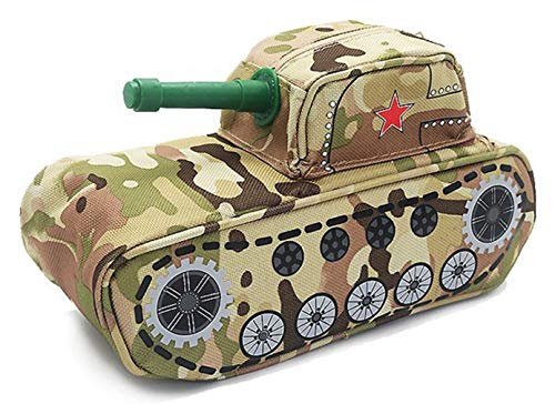 Kintone Federmäppchen Große Kapazität Kreative Camouflage Form Auto/Kampfpanzer Federmäppchen Box Schule (Gelber Panzer) von Kintone