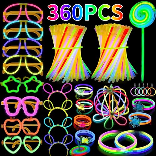 Kinyoda Knicklichter Party Set,360 pcs Knicklichter Kinder,Glow Sticks, Leuchtstäbe, Knicklichter Hochzeit Leuchtspielzeug für Neon Party deko,Leuchtarmbänder, Festival schwarzlicht Silvester deko Kinyoda Knicklichter Party Set,360 pcs Knicklichter Kinder,Glow Sticks, Leuchtstäbe, Knicklichter Hochzeit Leuchtspielzeug für Neon Party deko,Leuchtarmbänder, Festival schwarzlicht Silvester deko von Kinyoda