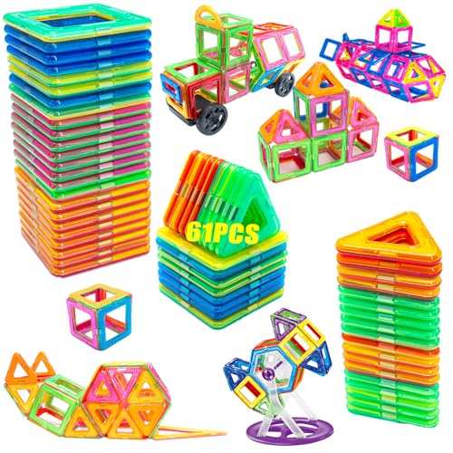 Kinyoda Magnetische Bausteine, 61 Pcs Magnetspielzeug,Magnetbausteine Set,Magnet Spielzeug,Magnet Spielzeug Kinder DIY,Magnetspiele für Geschenk ab 3 Jahre Junge,Mädchen Bauklötze Kinderspielzeug Kinyoda Magnetische Bausteine, 61 Pcs Magnetspielzeug,Magnetbausteine Set,Magnet Spielzeug,Magnet Spielzeug Kinder DIY,Magnetspiele für Geschenk ab 3 Jahre Junge,Mädchen Bauklötze Kinderspielzeug von Kinyoda