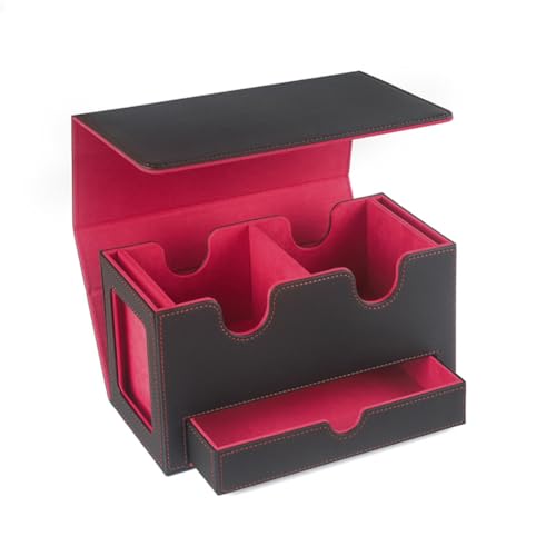 Kioball Tragbare Aufbewahrungsbox für Magnetische Spielkarten, Schubladen-Aufbewahrungsbox mit Sichtfenster, Kartenhalter für Spielkarten, Rot Kioball Tragbare Aufbewahrungsbox für Magnetische Spielkarten, Schubladen-Aufbewahrungsbox mit Sichtfenster, Kartenhalter für Spielkarten, Rot von Kioball