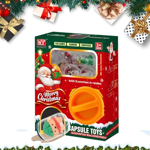 Kioriur Automatischer Spender, Arcade-Spiel mit 6 Weihnachtsspielzeugen – Eierdrehmaschine, Überraschungs-Eierspielzeug, manuelle Spielzeugmaschine Kioriur Automatischer Spender, Arcade-Spiel mit 6 Weihnachtsspielzeugen – Eierdrehmaschine, Überraschungs-Eierspielzeug, manuelle Spielzeugmaschine von Kioriur